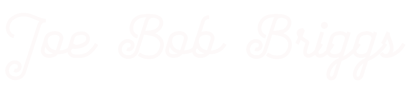 Joe Bob Cursive Logo links to homepage