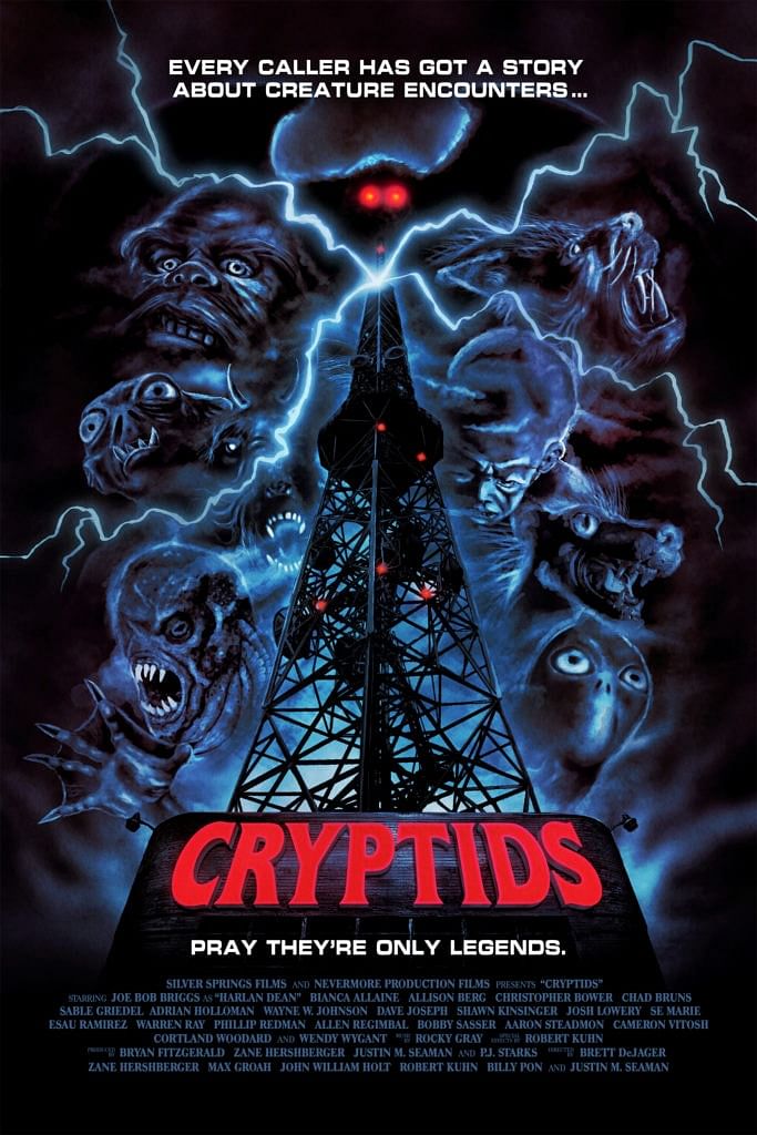 Cryptids 4 The poster featuring cryptids and Joe Bob Briggs.