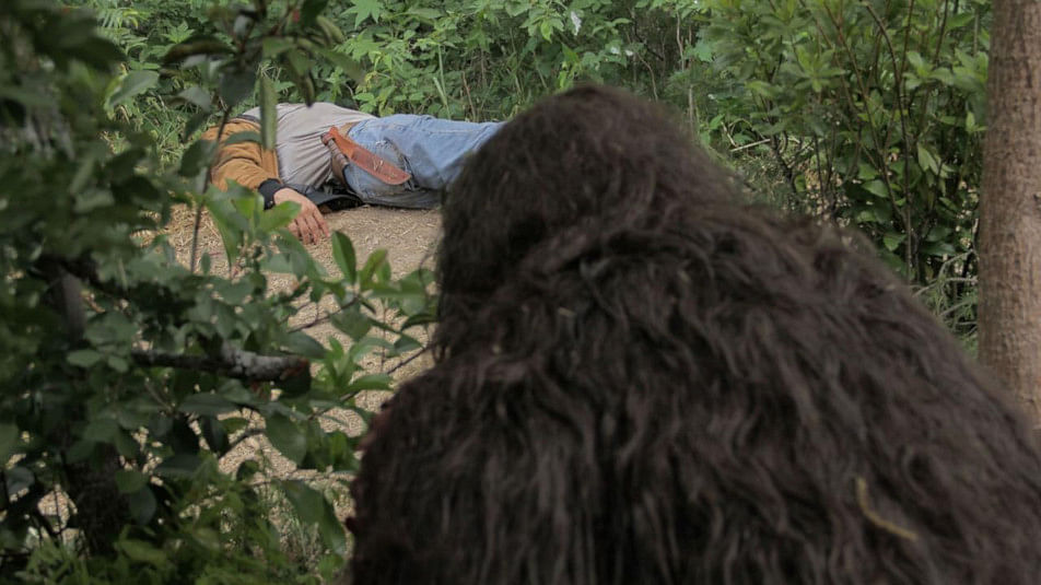 Bigfoot looms over a potential victim in "Exists." (Photo courtesy IMDb.com)