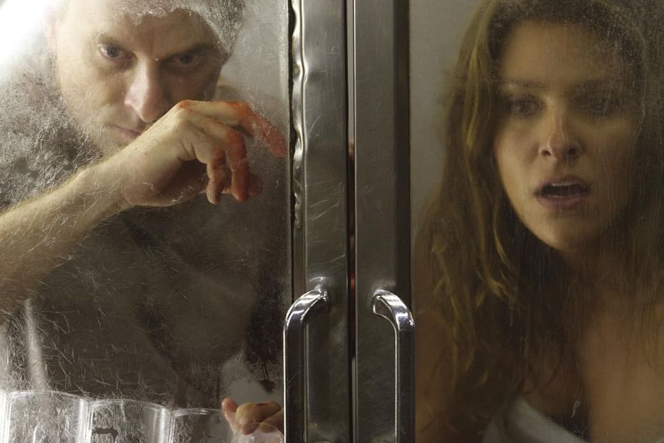 Dennis (Shea Whigham) and Polly (Jill Wagner) see some things they never expected to ever see in "Splinter." (Photo courtesy IMDb.com)