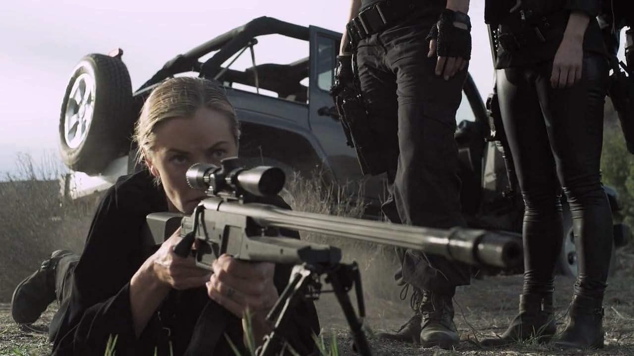 Kat (Kristanna Loken) gets to use her big gun in "Mercenaries." (Photo courtesy IMDb.com)